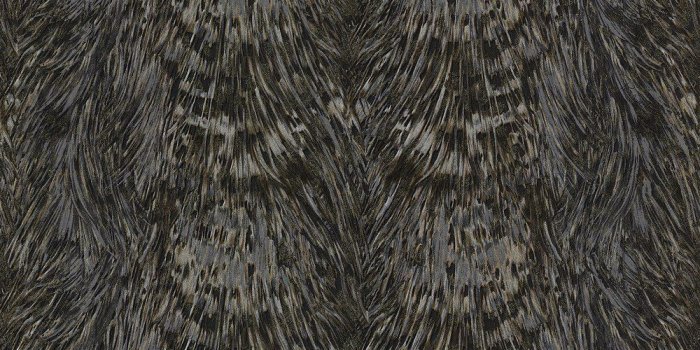 1000x1200 RC15090 Roberto Cavalli Black & Charcoal Fur Effect Wallpaper