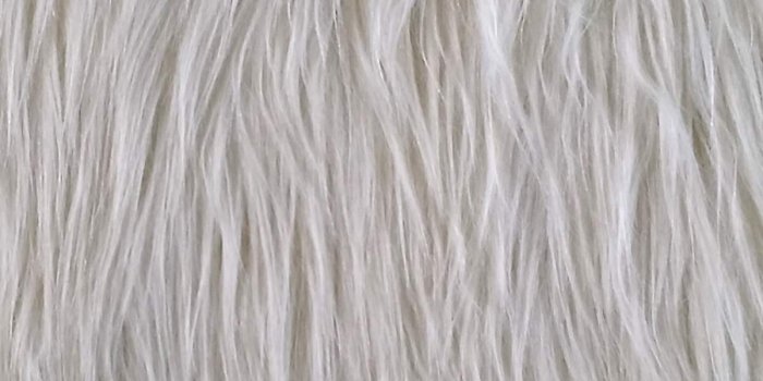 1200x1360 Faux Long Hair Grizzly Fur Fabric -Cream