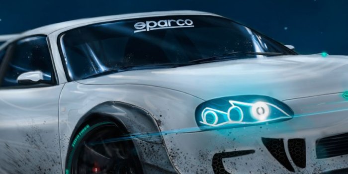 840x1160 Download 840x1160 wallpaper artwork, toyota supra, neon lights