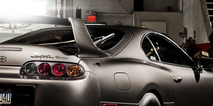 840x1160 Download 840x1160 wallpaper rear view, garage, toyota supra, iphone