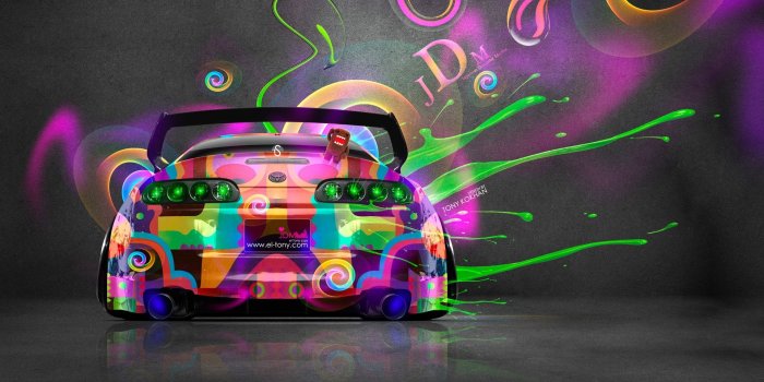 1920x1080 Super Car, Tony Kokhan, Colorful, Toyota Supra, JDM Wallpapers HD