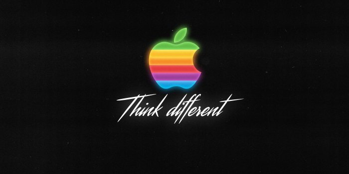 3840x2880 Wallpaper Apple, Think different, Logo, Dark background, HD, 4K