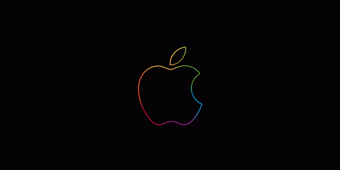 2560x1600 Wallpaper Apple, Logo, Minimal, Colorful, Dark background, HD