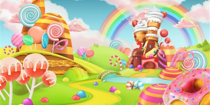 1000x1000 Candy Land Vinyl Photography Cartoon Backdrops Rainbow Baby Newborn  Birthday Party Background Studio Photo Booth Wallpaper Prop