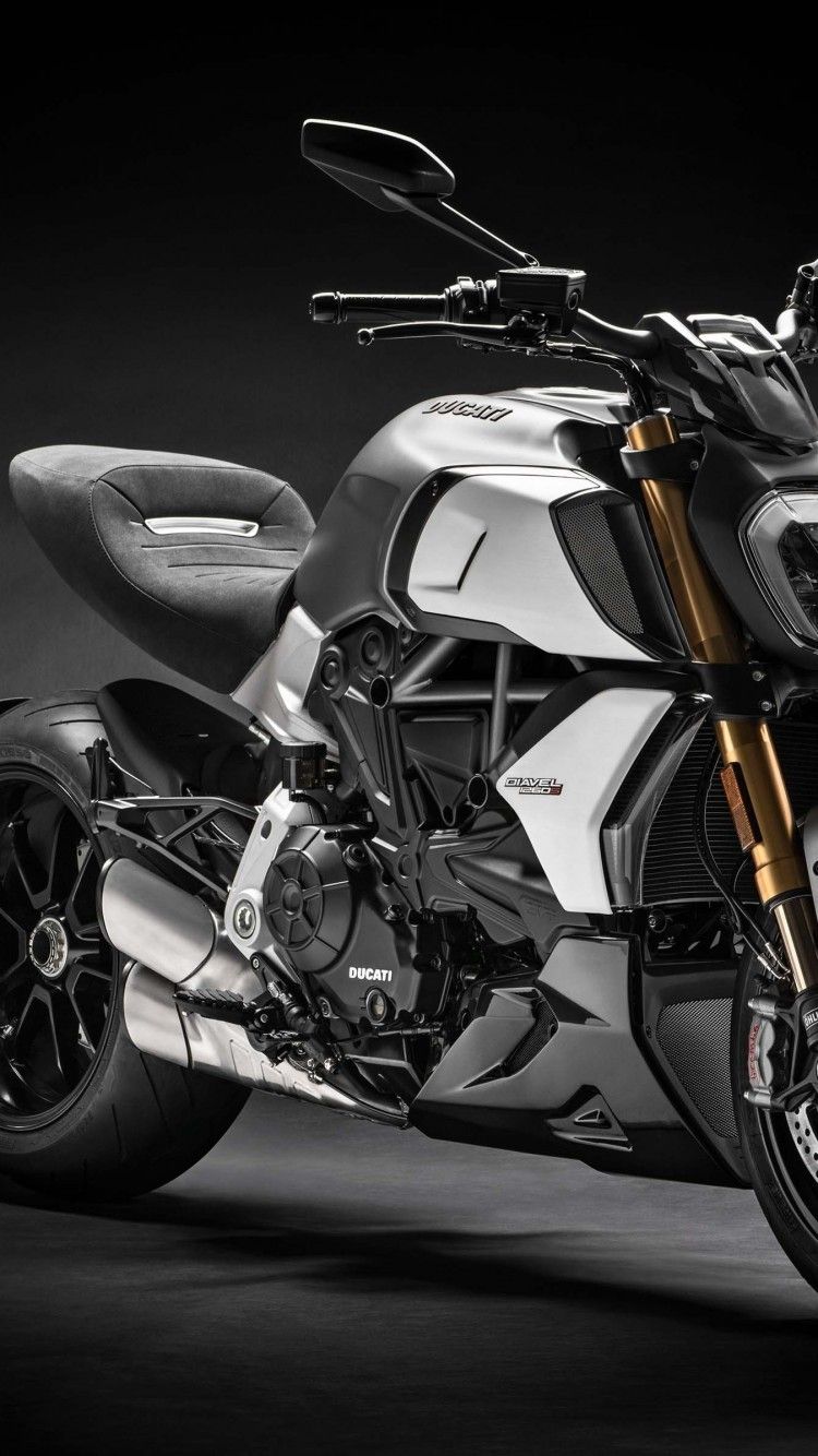 750x1334 Download 750x1334 Ducati Diavel 1260 S, White, Motorcycle Wallpapers