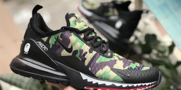 1300x1300 A Bathing APE x Nike Air Max 270 Japanese Camo Bape Camo Green Mens & Wmns  Size AH6799-003