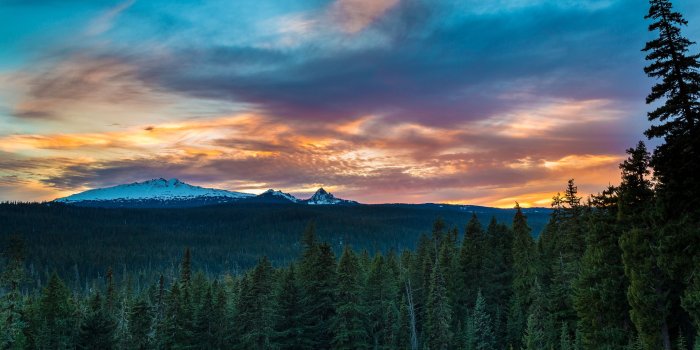 3840x2160 Diamond Peak Sunset Oregon 4K Ultra HD Desktop Wallpaper