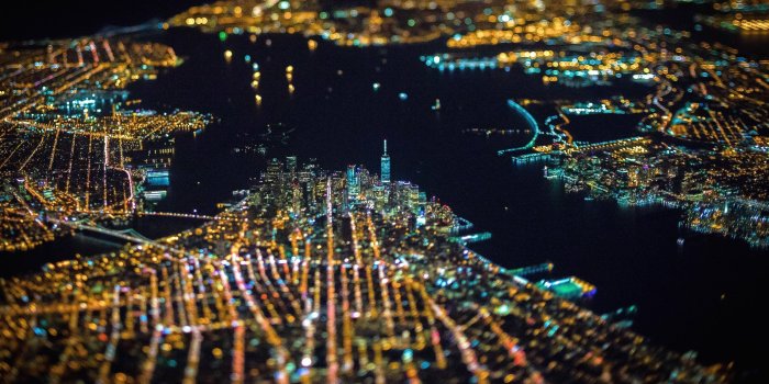 3000x2000 New York City, Tilt shift, USA, Night, City, Aerial view, Cityscape
