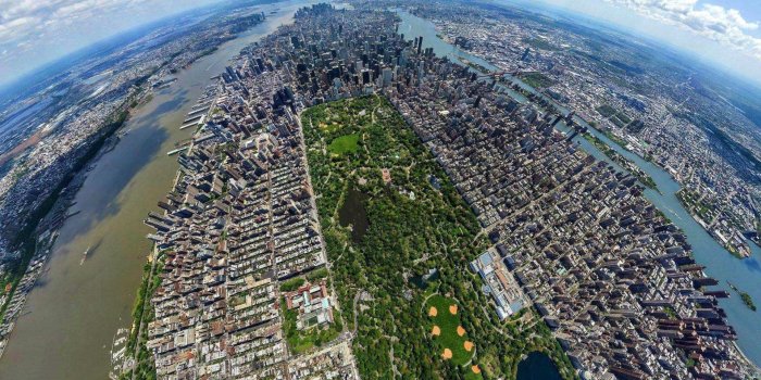 1920x1080 cityscape, Building, Central Park, New York City, Aerial View, River