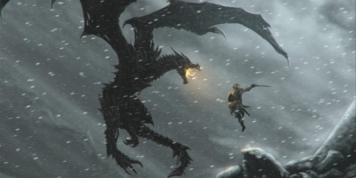 1920x1200 Skyrim Dragon Wallpapers