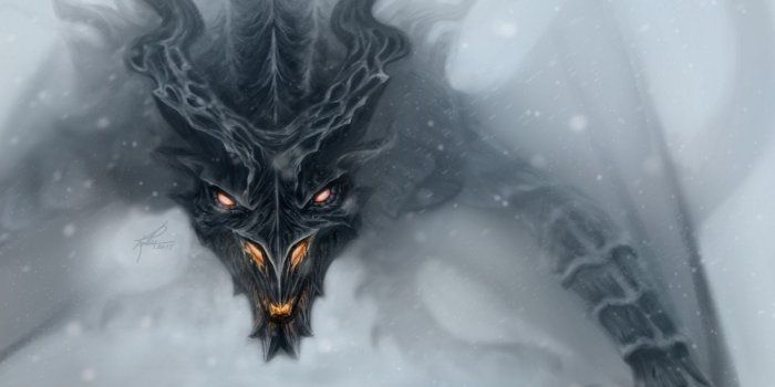 1920x1080 Download wallpaper 1920x1080 dragon, alduin, skyrim, art full hd