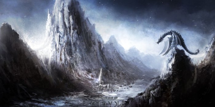 1920x1080 video Games, Fantasy Art, The Elder Scrolls V: Skyrim, Dragon