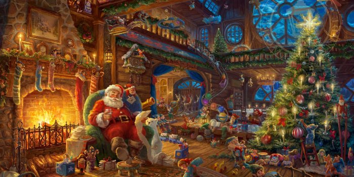 1500x1000 Santa's Workshop - Limited Edition Art