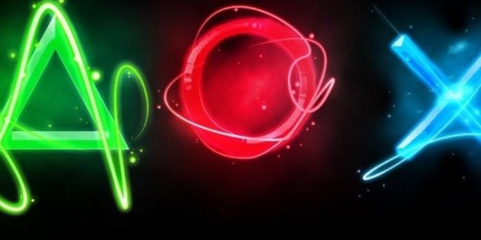 750x1334 Playstation colorful logo, black background 750x1334 iPhone 8/7/6/6S