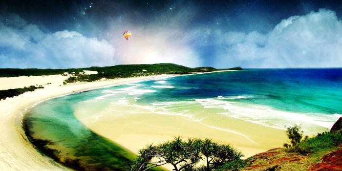 1920x1200 Abstract Ocean View Skyline Picture HD Wallpaper | Nature Wallpapers