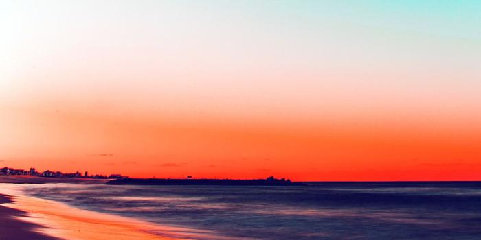 1366x768 wallpaper for desktop, laptop | nu78-sunset-beach-fall-night-sea
