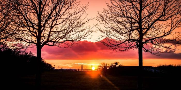 1366x768 Download wallpaper 1366x768 silhouette, sunset, alone, solitude