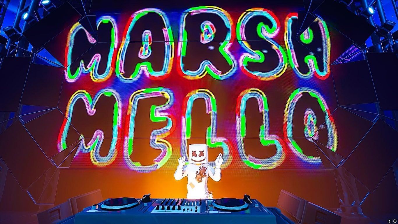 1366x768 Fortnite HD Marshmello Concert Wallpapers • L2pbomb