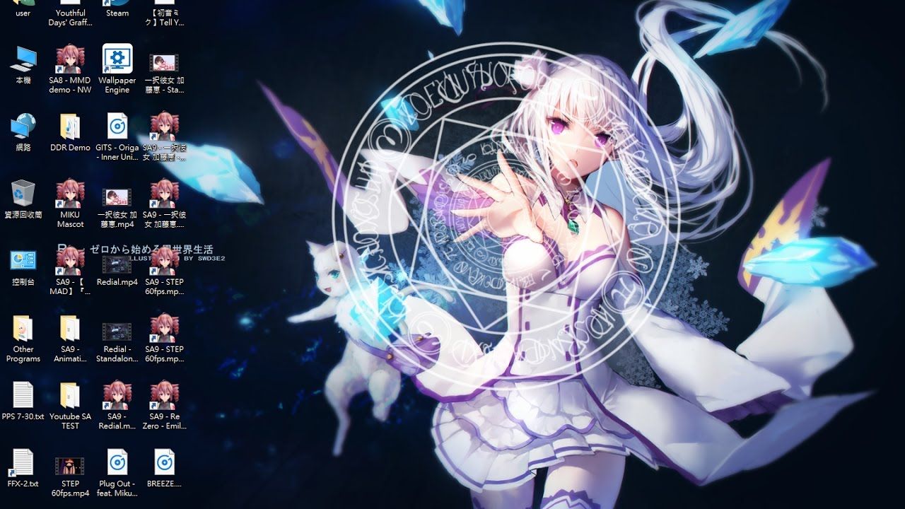 1280x720 【Wallpaper Engine?】Re:Zero - Emilia ANIMATED Wallpaper