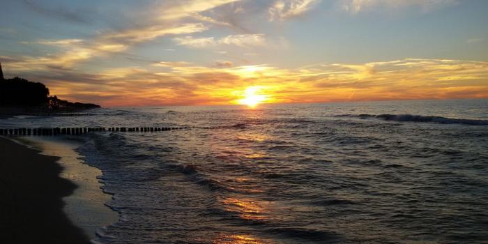 1366x768 Download 1366x768 Wallpaper Sunset, Sea, Beach, Nature, Tablet