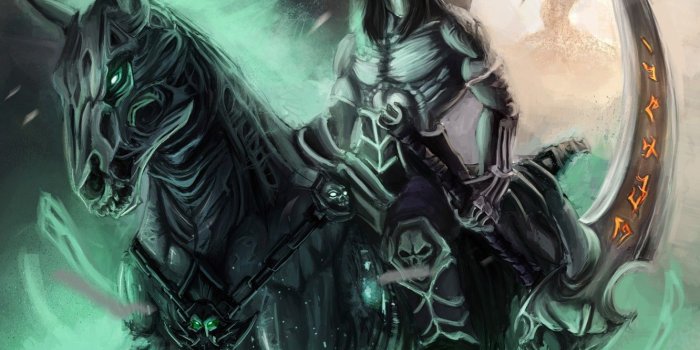 1332x850 Wallpaper sake, game, undead, Darksiders, blade, death, horse