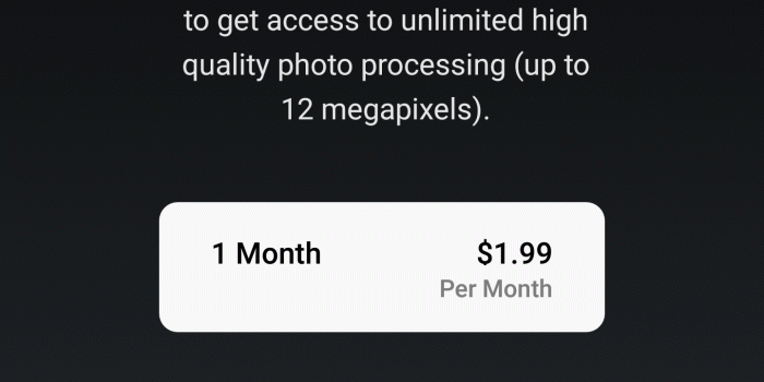 1440x2880 Prisma adds HD image processing up to 12MP, but only with a