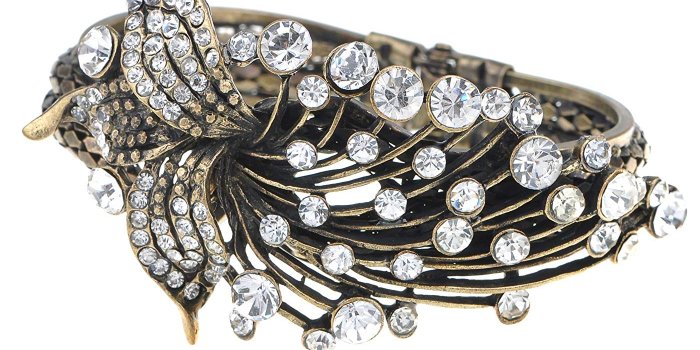 1400x1050 Amazon.com: Alilang Vintage Inspired Flower Leaf Design Crystal