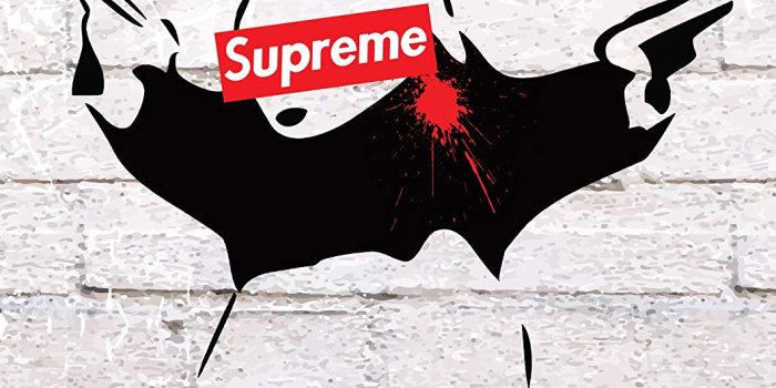 1060x1500 Fotojig SUPREME X BANKSY Panda Keep it real Poster Small A4 Bedroom Wall Art