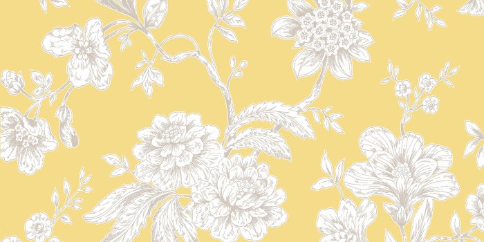 3000x3000 Boutique Meadow land Yellow Floral Metallic Wallpaper | Departments | DIY  at B&Q