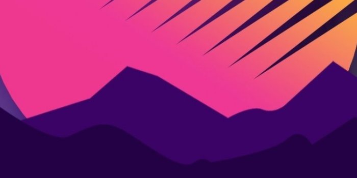 750x1334 Download 750x1334 wallpaper Neon, cyberwave, purple, mountains, moon