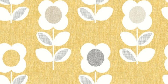 950x950 Retro Flower Yellow Wallpaper