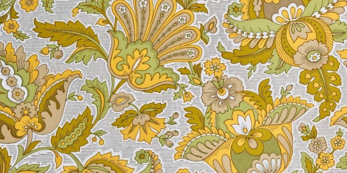 1536x2048 Vintage Yellow Floral Wallpaper