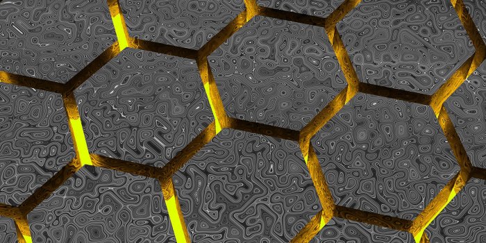 2732x2732 vy48-hectagon-digital-pattern-background-yellow-wallpaper