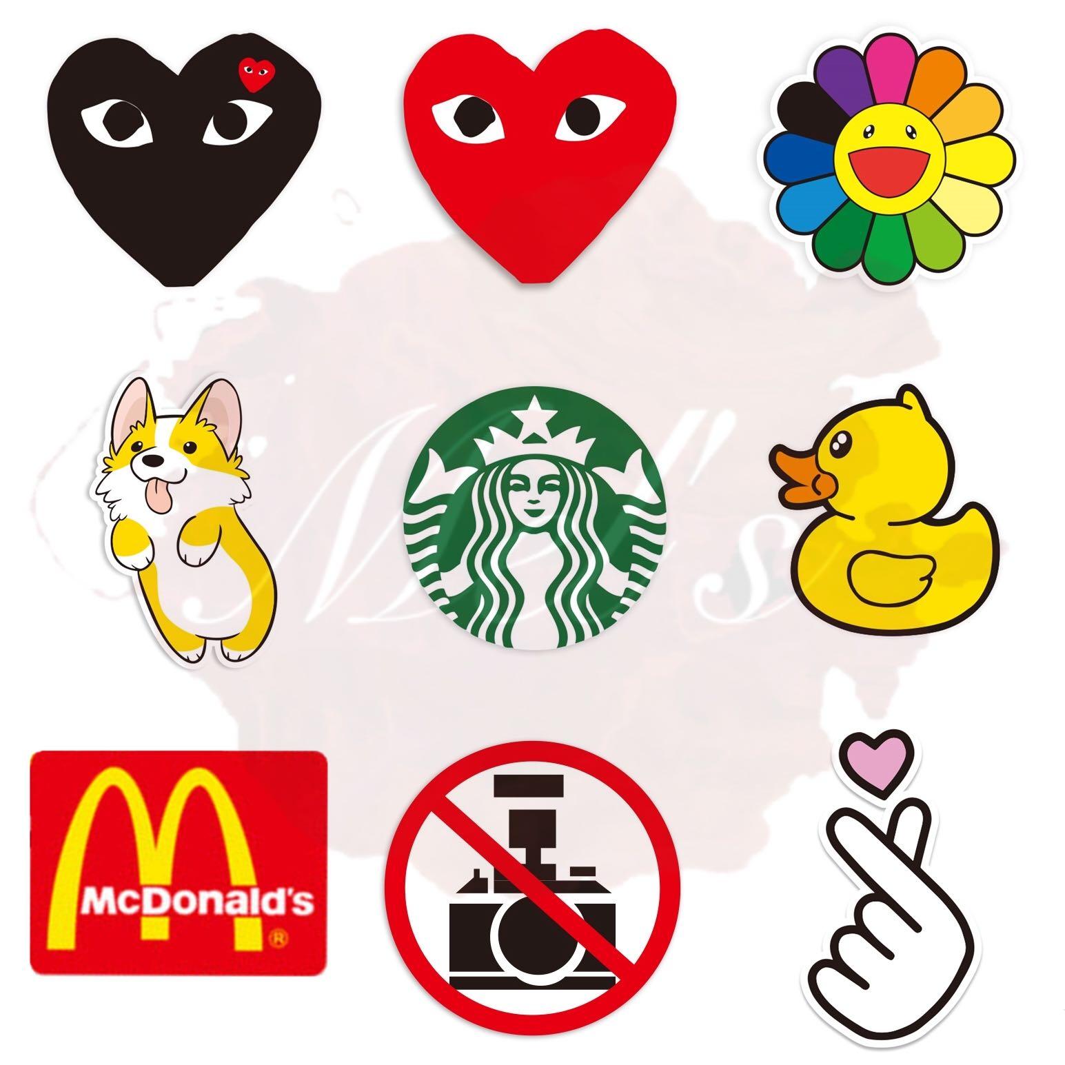 1545x1545 Small Luggage Stickers • Comme Des Garçons CDG Play Murakami