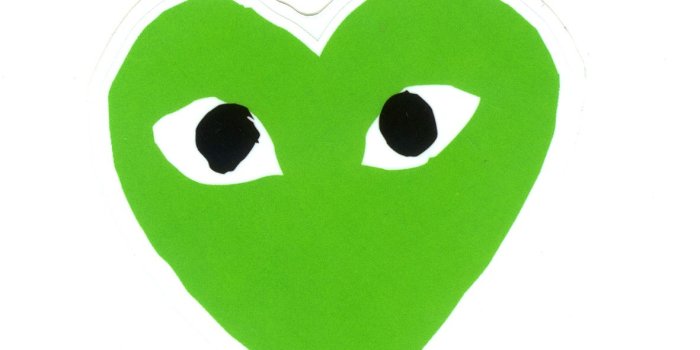 1181x1181 1309 comme des garcons Green Logo , Height 7 cm, decal sticker in