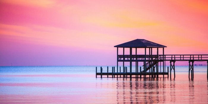 1920x1080 Sea Pink Sunset Wallpapers - 1920x1080 - 455331