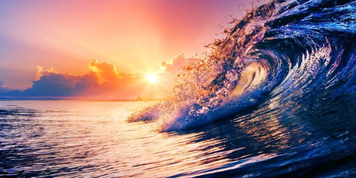 1920x1080 Breathtaking Blue Wave with Pink Sunset [1920x1080] - Imgur