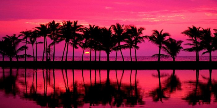 1920x1080 Beautiful Pink Beach Sunset | Download Wallpapers