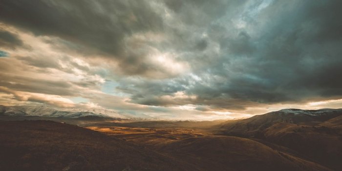 1366x768 Download wallpaper 1366x768 mountains, sky, clouds, landscape