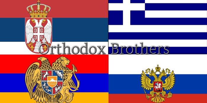 1920x1080 Download Orthodox Brothers Hd Wallpaper - Greece Serbia Russia