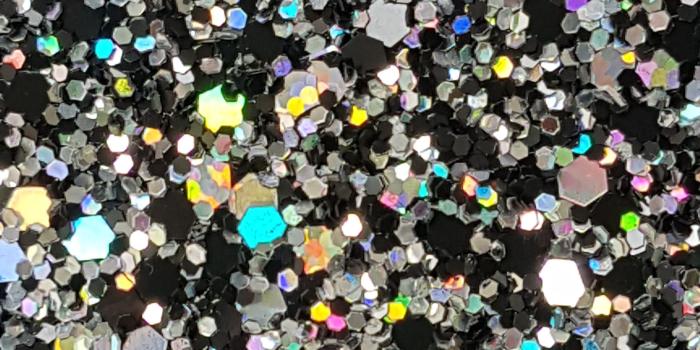3010x3010 Black/Silver Hologram 'Glam' Glitter Wall Covering