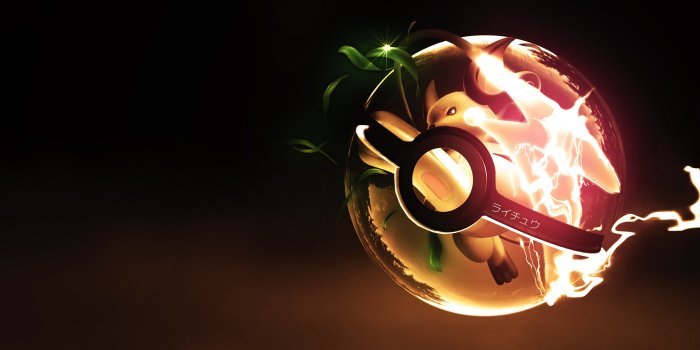 3898x2884 pokemon, video games, Raichu, digital art, artwork, 3D, Pokeball