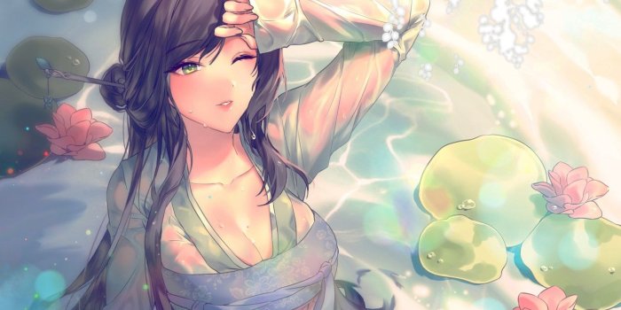 1332x850 Wallpaper look, girl, hand, anime, art, squints images for desktop