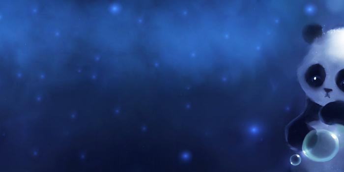 3840x1080 Dual Monitor Screen Multi Multiple Panda Cute Mignon - Double Screen