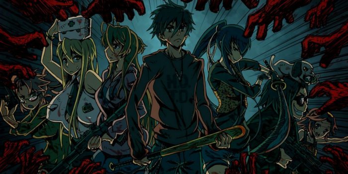 1265x765 Highschool Dead Anime Girls Art Wallpaper | Soft Wallpapers