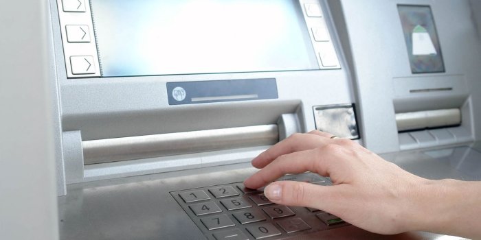 1366x768 Download wallpaper 1366x768 atm, girl, hands, password tablet