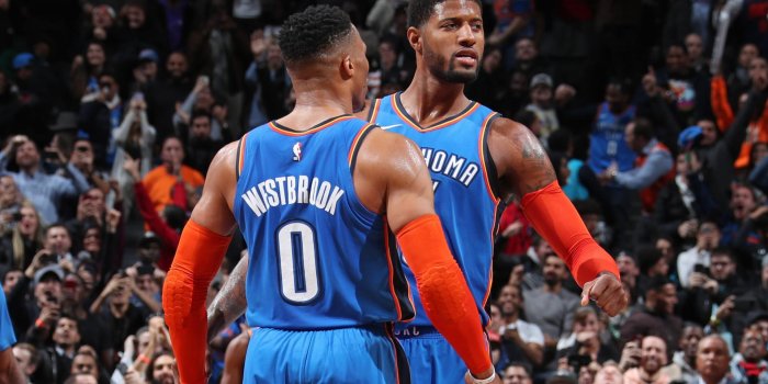 1920x1080 Nba Cartoon Wallpaper - Paul George And Russell Westbrook Dynamic