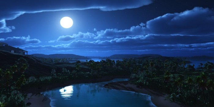 1920x1080 Beautiful Moon in Summer night hd #wallpaper - HD Wallpapers