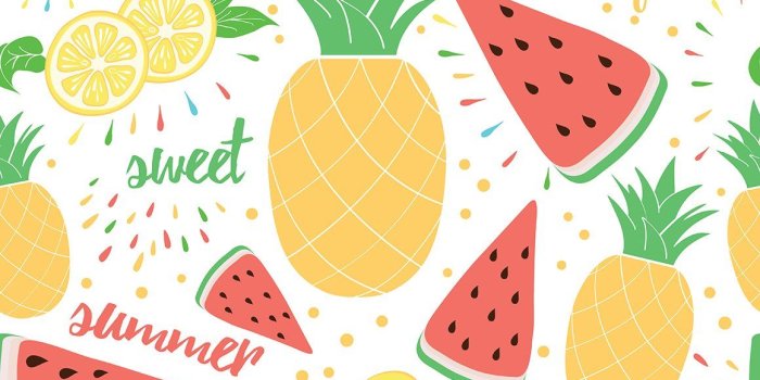 1160x1160 6 Tropical Fruits Templates ~ Graphic Patterns ~ Creative Market