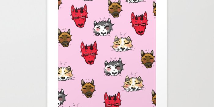 1500x1500 fursona wallpaper Art Print